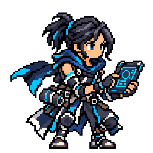 Pixel-art fantasy character representing Kali Linux: The Specialist.